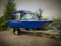 картинка Лодка алюминиевая моторная WYATBOAT NEMAN 450 DC NEW + ходовой тент от магазина