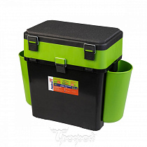 картинка Ящик Helios зимний FishBox двухсекционный (19л) зеленый от магазина
