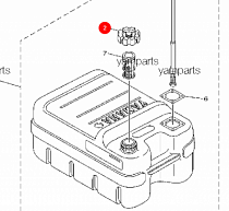 картинка Крышка топливного бака Yamaha 15-200 (6YJ-24610-01) от магазина