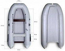 картинка Надувная лодка РОТАН 380 НДНД (ликтрос+пуфик) цвет зелёный от магазина