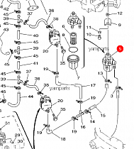 картинка Фильтр топливный Yamaha 115-200 (6R3-24560-00) от магазина