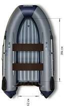 картинка Надувная лодка ФЛАГМАН 280, НДНД, цв. св.сер.-сер. от магазина